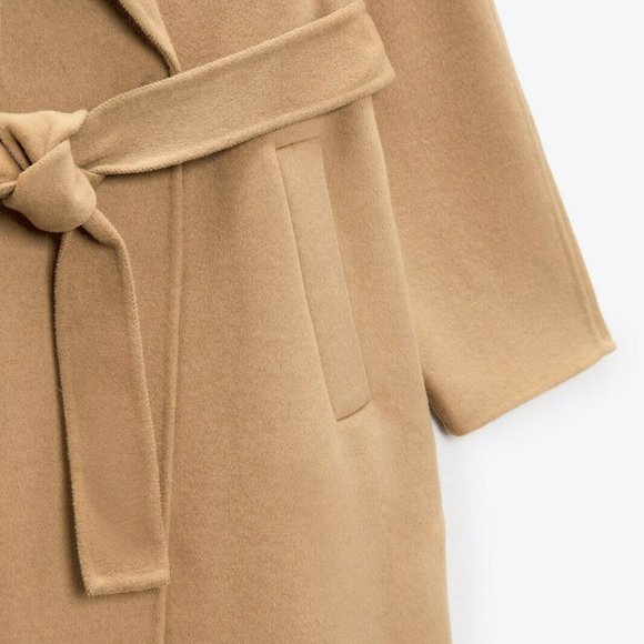 Zara belted wool blend jacket. - Picture 5 of 9